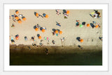 "Orange Umbrellas" Framed Print by Karolis Janulis