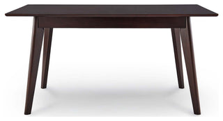 Dining Table, Rectangular, Wood, Drak Brown, Modern, Cafe Bistro Restaurant