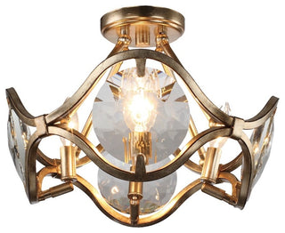 Crystorama Quincy 4-Light Ceiling Mount, Distressed Twilight