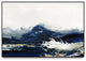 "Water" Oversized Framed Canvas, 40" x 60"
