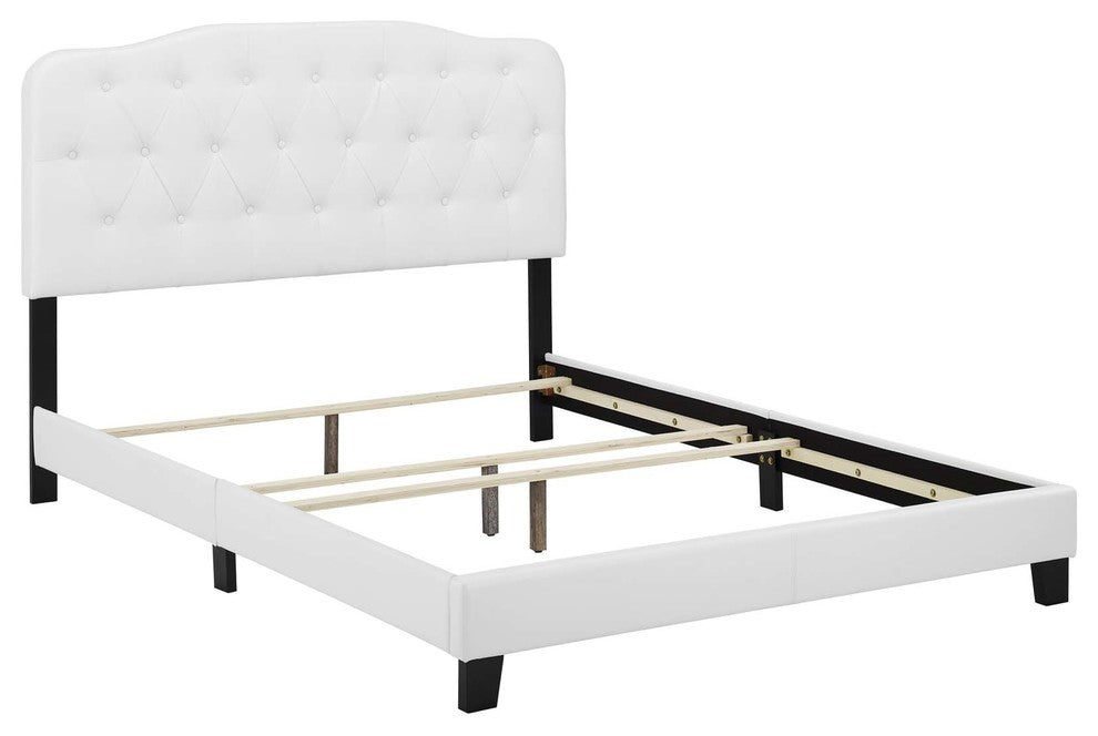 Amelia King Faux Leather Bed