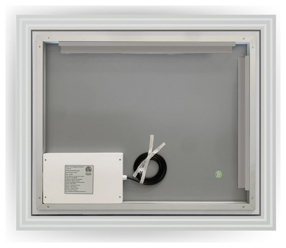 Livorno 36" Rectangle Frameless Modern LED Bathroom Vanity Mirror