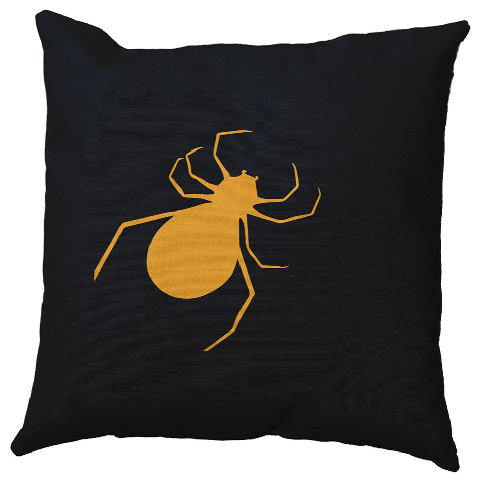 Halloween Spiders Accent Pillow, Golden Mustard, 26"x26"
