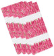 Flower Bell Stripe Floral Print Napkins, Set of 4, Pink, 19"
