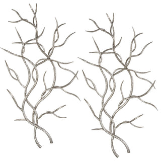 Silver Branches Wall Art, Set of 2 Designed by Grace Feyock