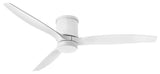 Hinkley Hover 60" Integrated LED Flush Mount Ceiling Fan, Matte White