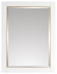 Mason 24" Mirror, White With Gold Trim