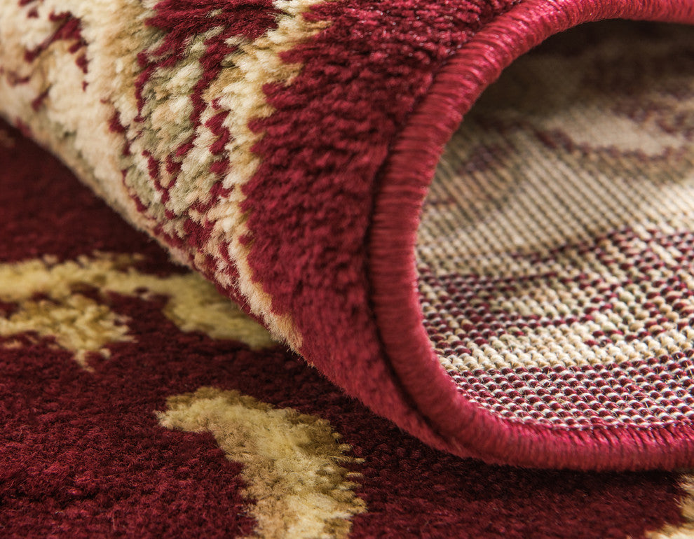 Unique Loom Red Napoleon Versailles 2' 2 x 6' 0 Runner Rug