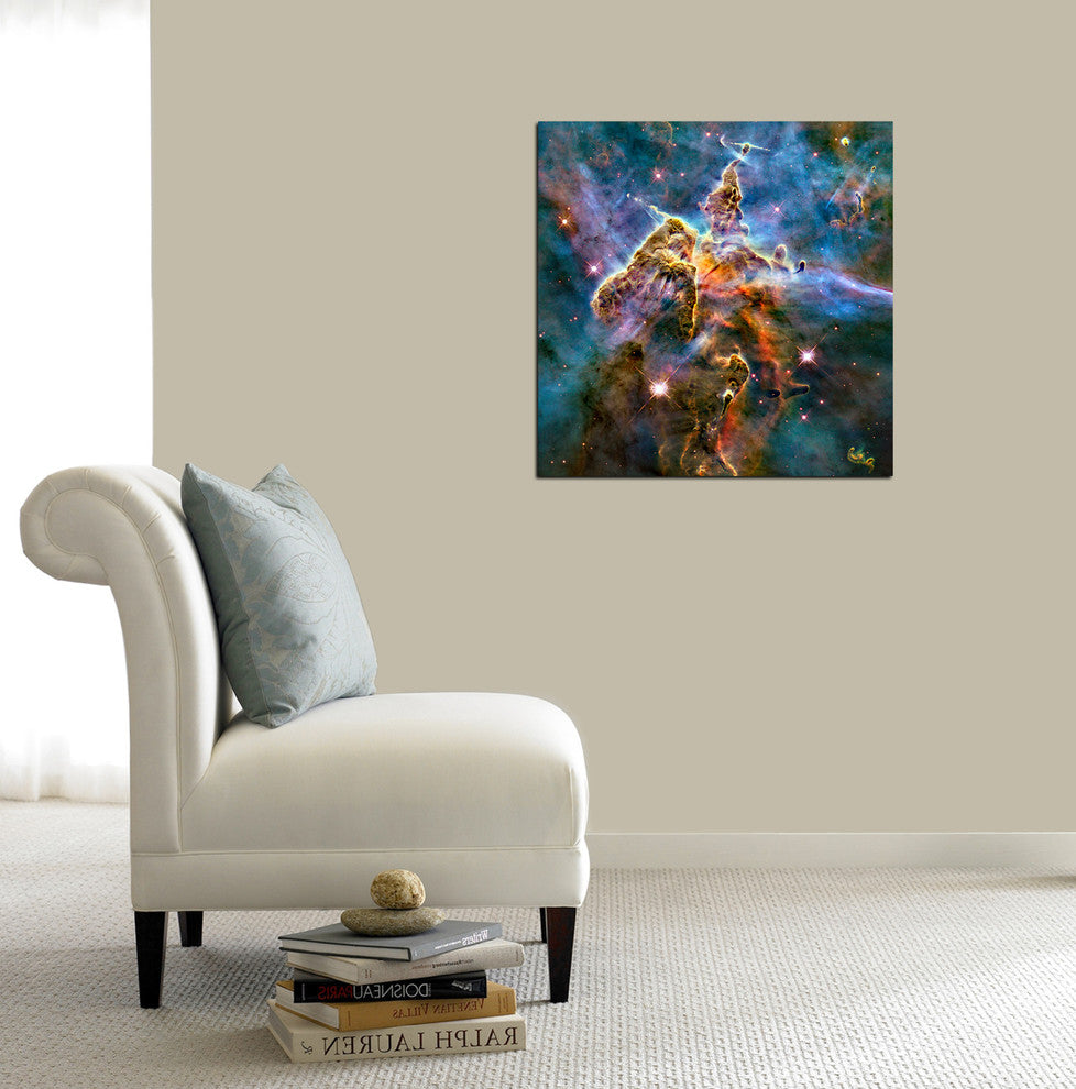 Epic Graffiti "Mystic Mountain" Hubble Space Telescope Giclee Canvas, 18"x18"