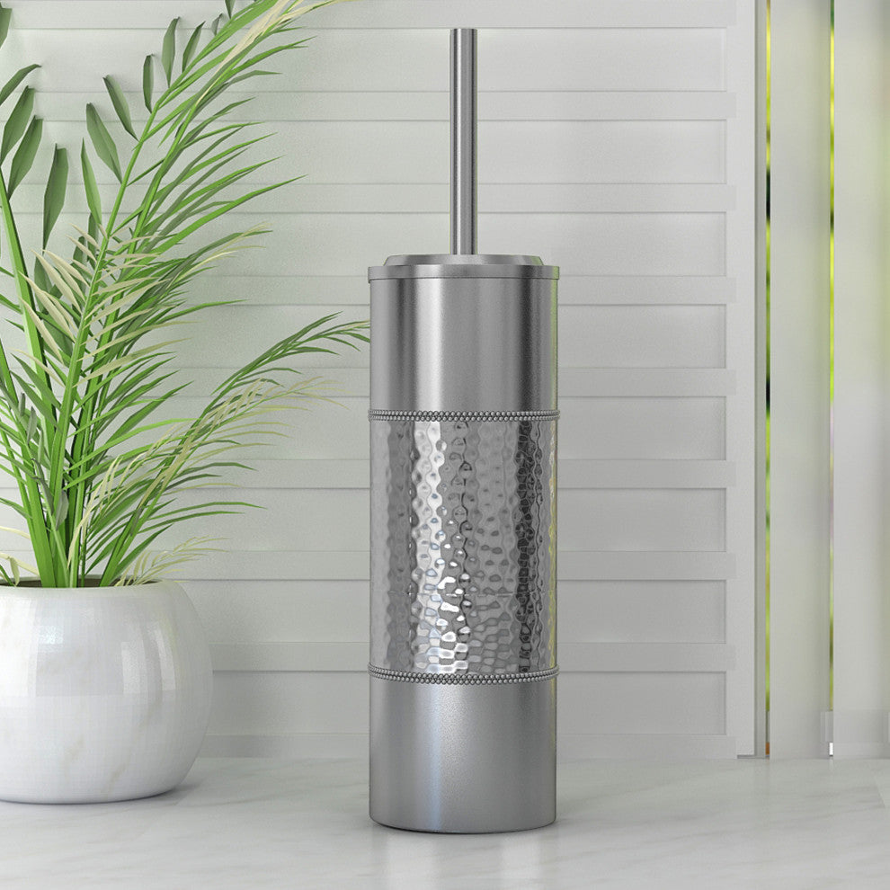 nu steel Round Shape Stainless Steel Toilet Brush Holder