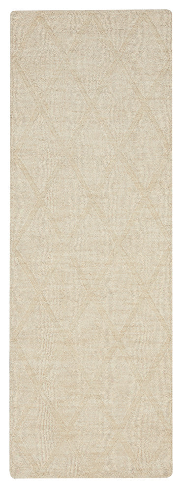 Nourison Wool Haven 2' x 6' Ivory Modern Indoor Rug
