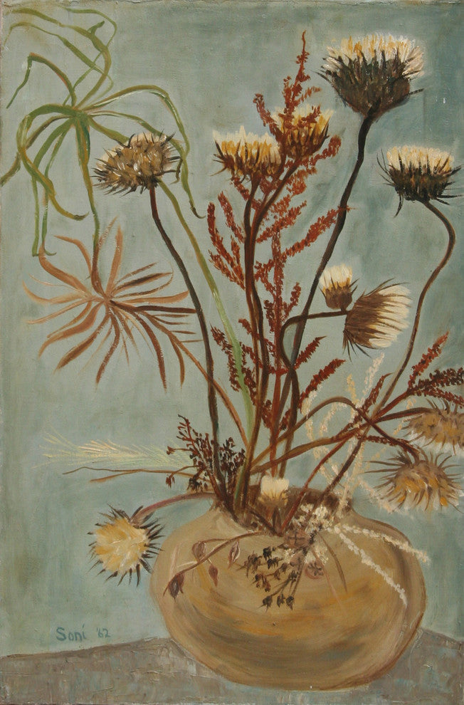 Soni Wallace "Flowers" Oil Painting