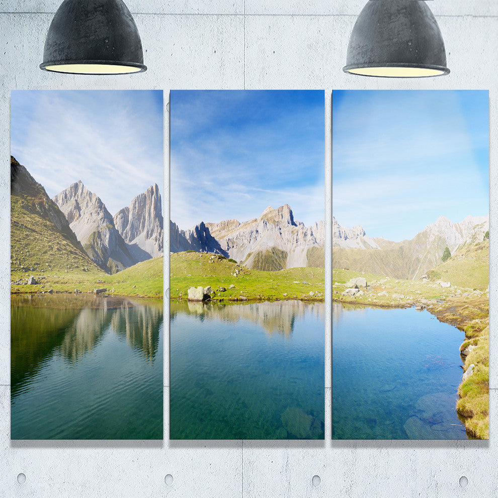 "Pyrenee in France Panorama" Metal Wall Art, 3 Panels, 36"x28"