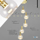 Sienna 5-Light ETL Certified Integrated LED Chandelier Lighting Fixture, Brass