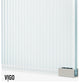 VIGO Arden 34" W x 78" H Frameless Fixed Shower Screen, Stainless Steel, Fluted Glass