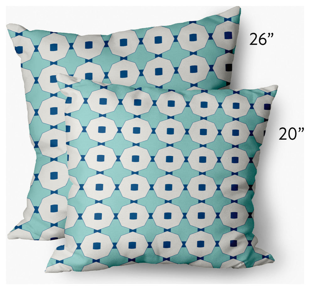Button Up Decorative Throw Pillow, Light Blue, 20"x20"