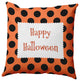 Happy Halloween Dots Accent Pillow, Traditional Orange, 26"x26"