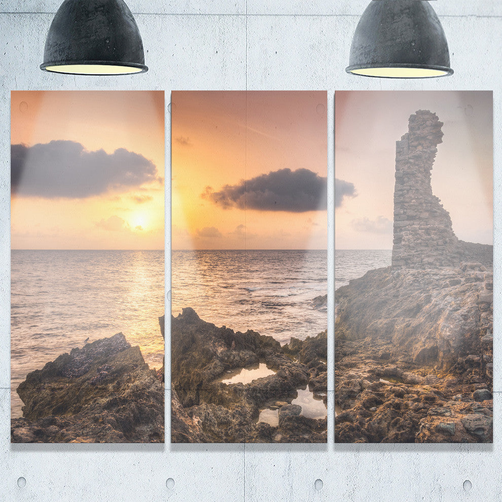 "Historic Ruins at Sunset Africa" Metal Wall Art, 3 Panels, 36"x28"