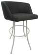 Swivel Counter Metal Bar Stool 26", 30" Extra Tall 34" - Joey, Moonstone - White