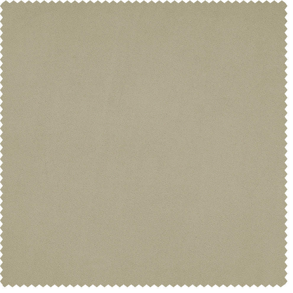 Heritage Plush Velvet Curtain Single Panel, Macchiato Beige, 50"x120"