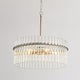 Eva Brushed Champagne Silver 5-light Chandelier