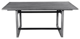 72" Dining Table Rectangular Mango Wood Top Metal Interlocked Base Brown Gray