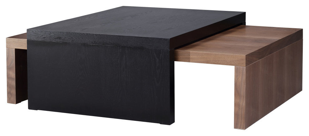 Evelyn Cocktail Table, Light Walnut +  Ebony Oak