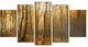 Thick Green Fall Forest with Fog, Forest Canvas Art Print, 60"x32", 5 Panels