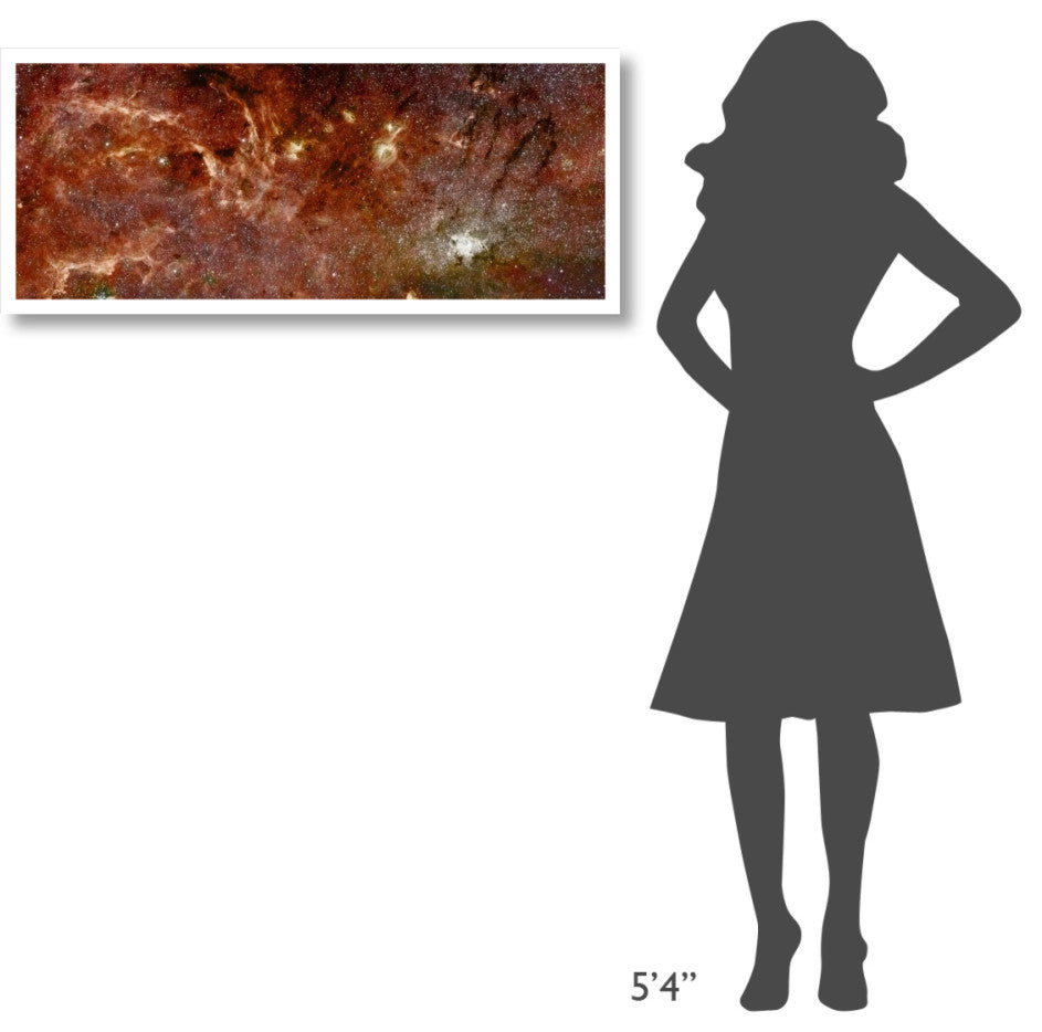 "HST-Spitzer Composite of Galactic Center" Digital Paper Print by NASA, 42"x18"