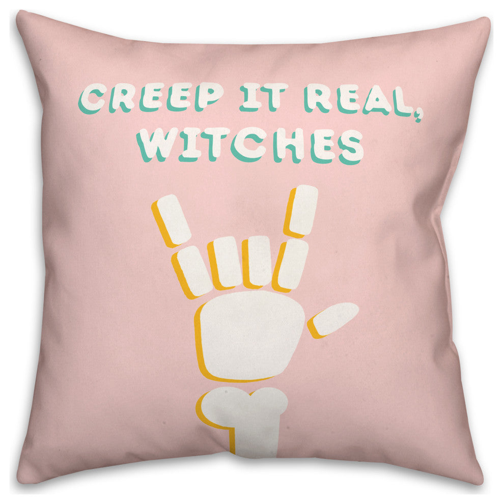 Creep It Real Witches 16x16 Throw Pillow