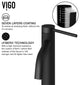 VIGO Madison 8" H Single Handle Single Hole Bathroom Faucet, Matte Black, Without Extras