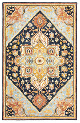 Oriental Weavers Alfresco Collection Navy/ Rust Oriental Indoor Area Rug 10'X13'