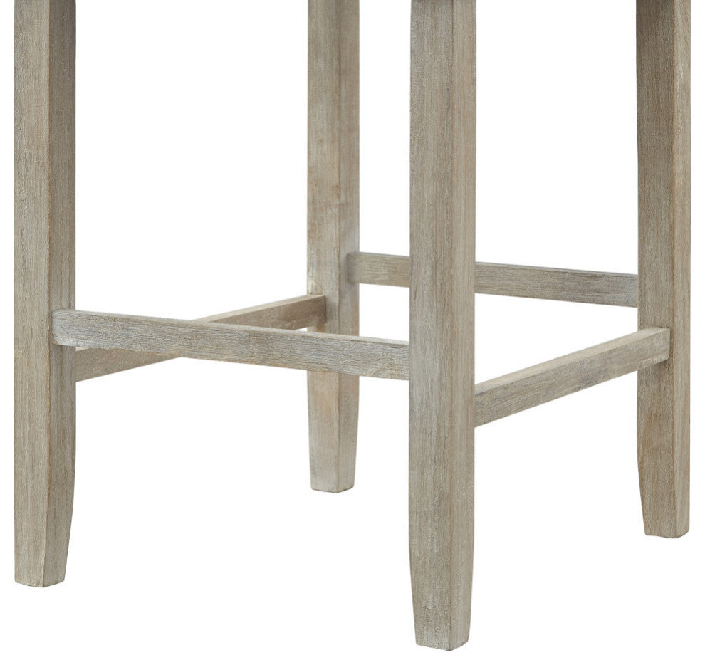 Rustic Manor Kaileigh Counter Stool, Leather PU, Navy
