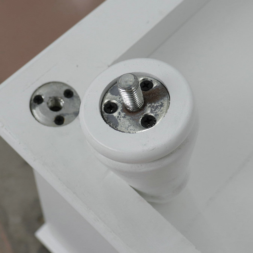 49" Single Sink Vanity, White Finish With White Carrara Marble