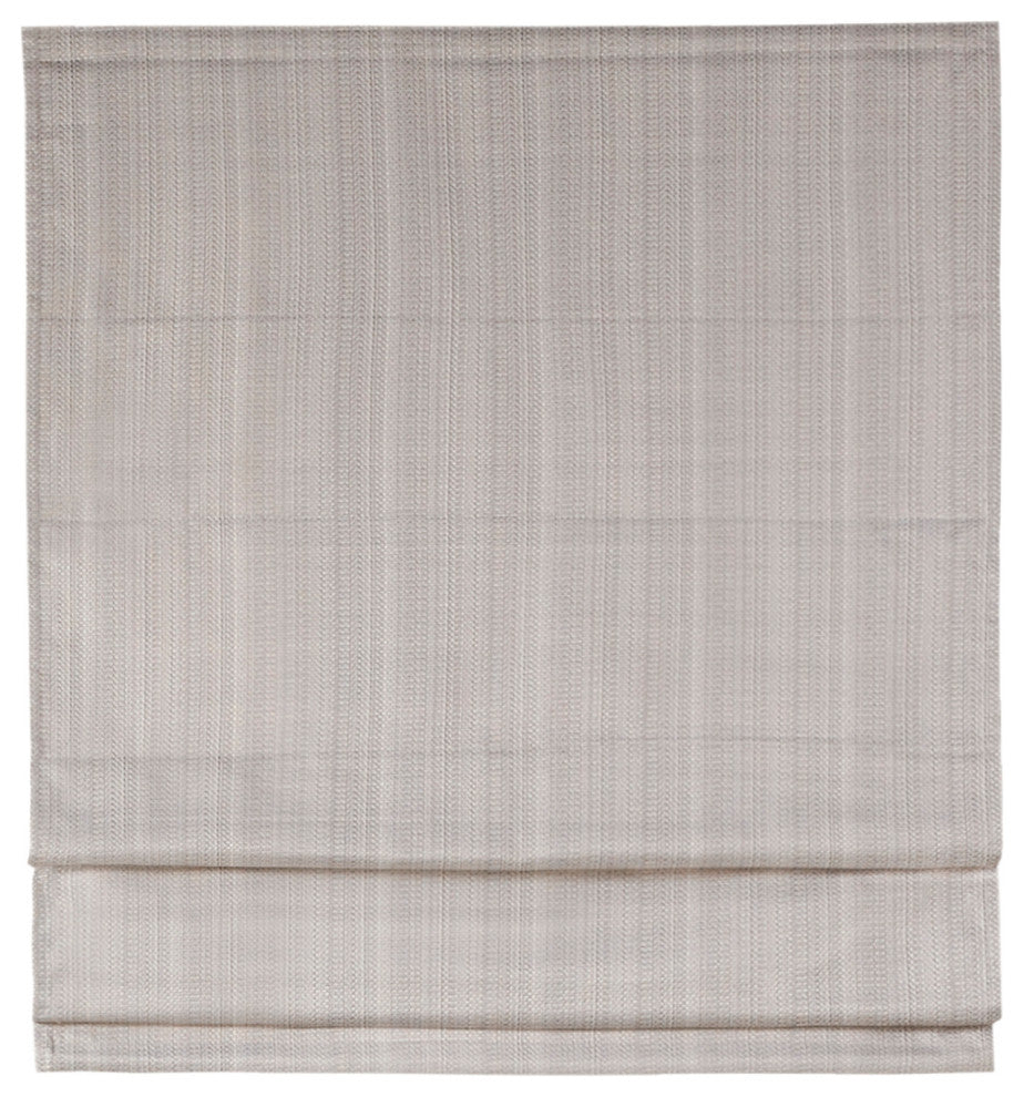 Madison Park Galen Basketweave Roman Shade, Taupe, 27"