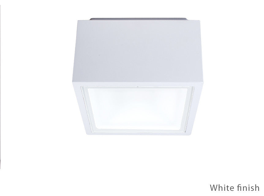 Modern Forms Bloc LED Flush Mount Outdoor Ceiling Lighting, White