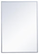 Metal Mirror Medicine Cabinet 20"x28", Silver Finish