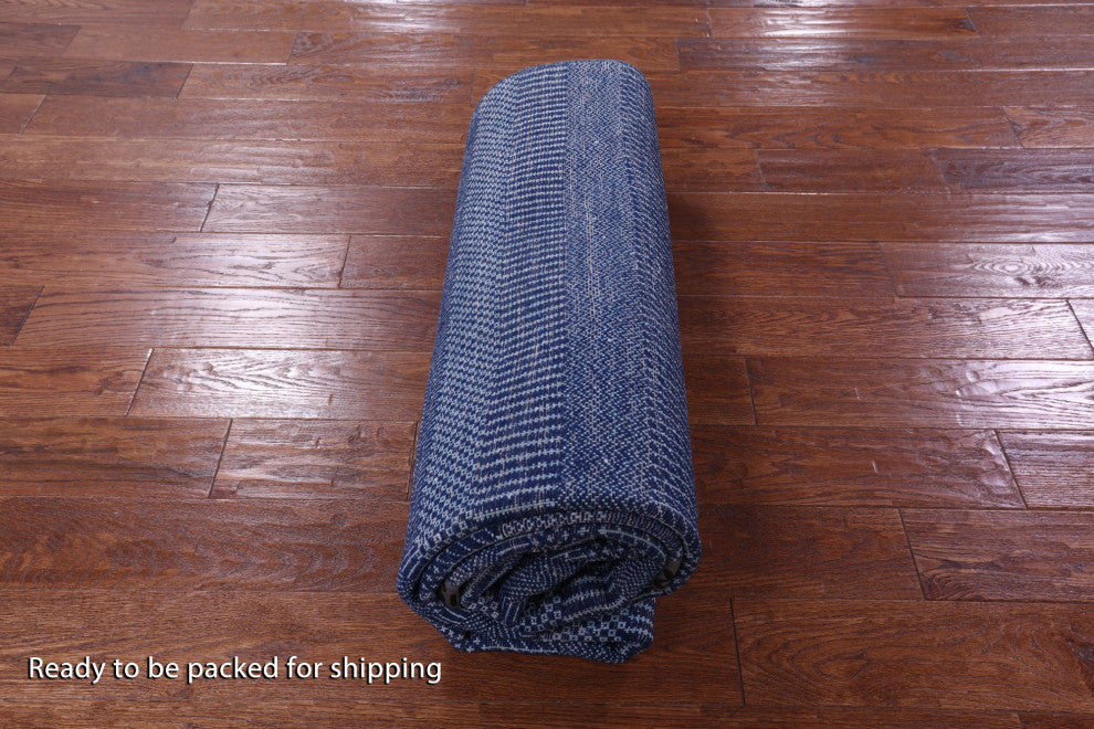 5' 11" X 9' 1" Wool and Silk Savannah Grass Handmade Rug Q11389