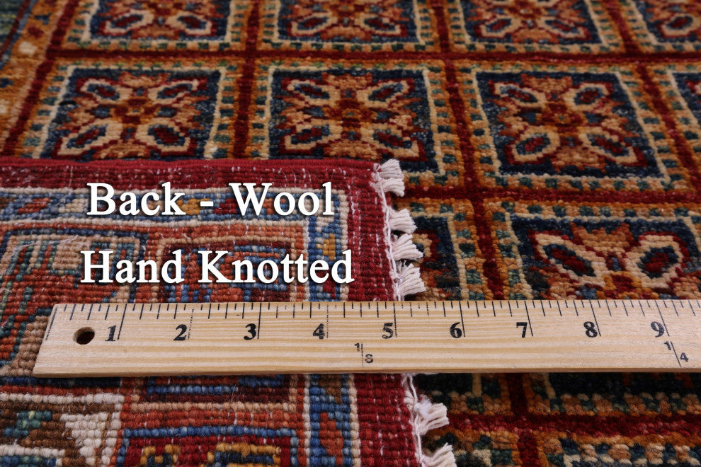 Hand Knotted Antiqued Pazyryk Historical Design Wool Rug 3' 4" X 4' 9" Q10862
