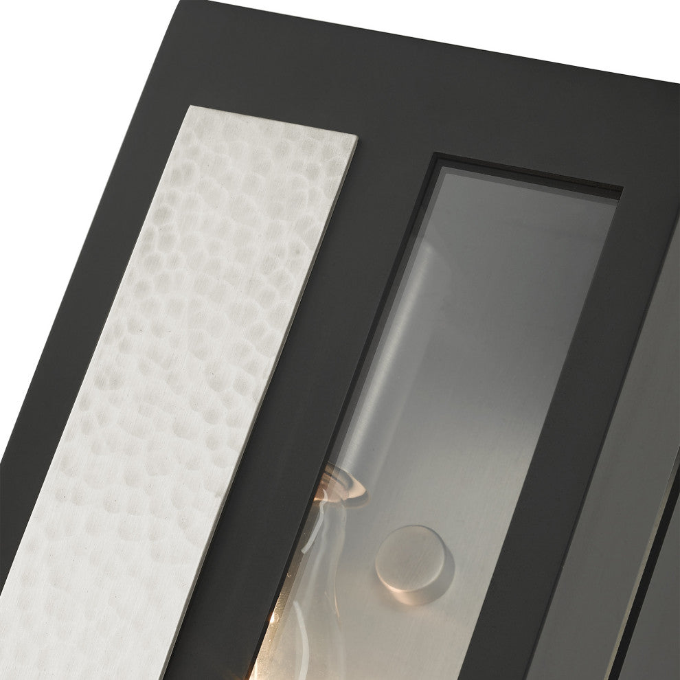 Black Contemporary, Nautical, Sophisticated Outdoor Wall Lantern