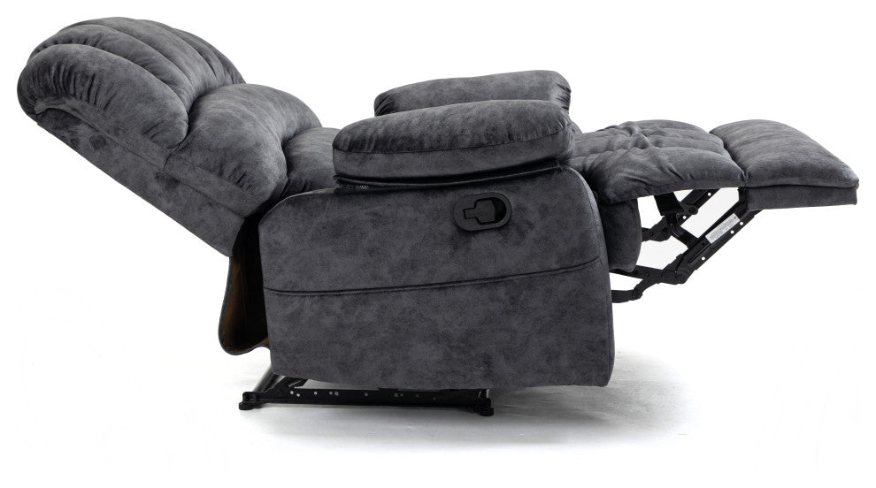 TATEUS Large Oversized Recliner Chair for Living Room, Dark Gray