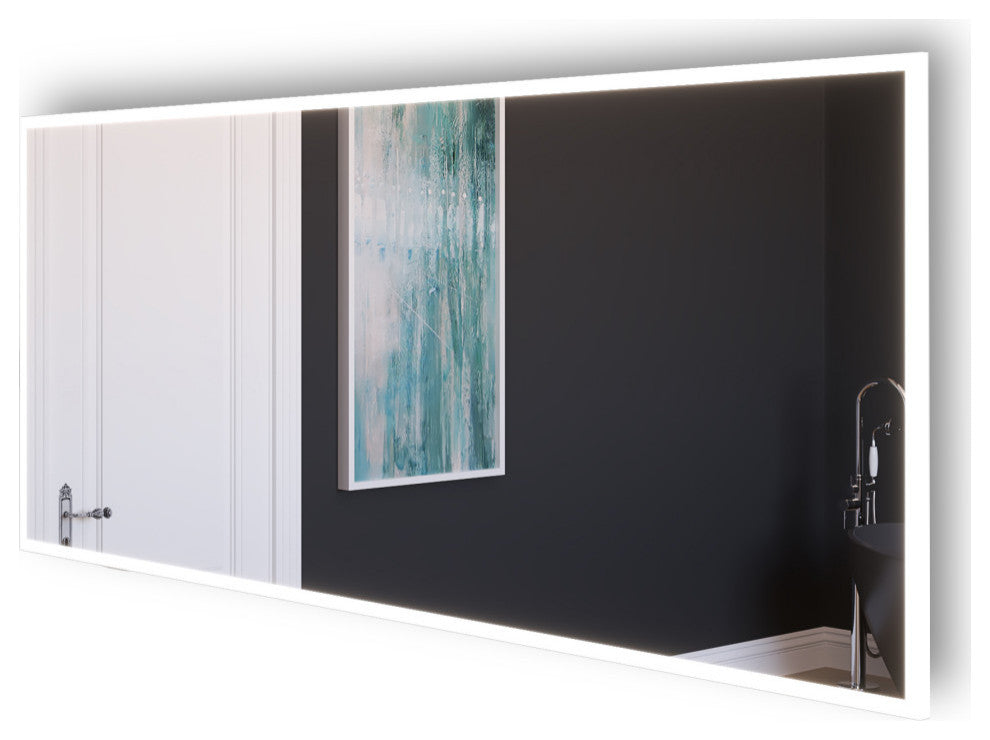 Smart Lisa Dimmable LED Bathroom Mirror With Voice Control, 72"x30"