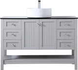 48" Gray Tempered Glass Vanity