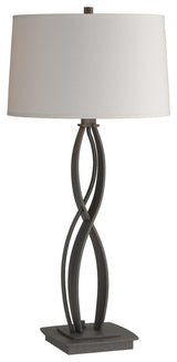 Almost Infinity Table Lamp, Natural Iron, Flax Shade
