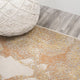 Petalo Abstract Two-Tone Modern Orange/Beige/Cream 3 ft. x 5 ft. Area Rug