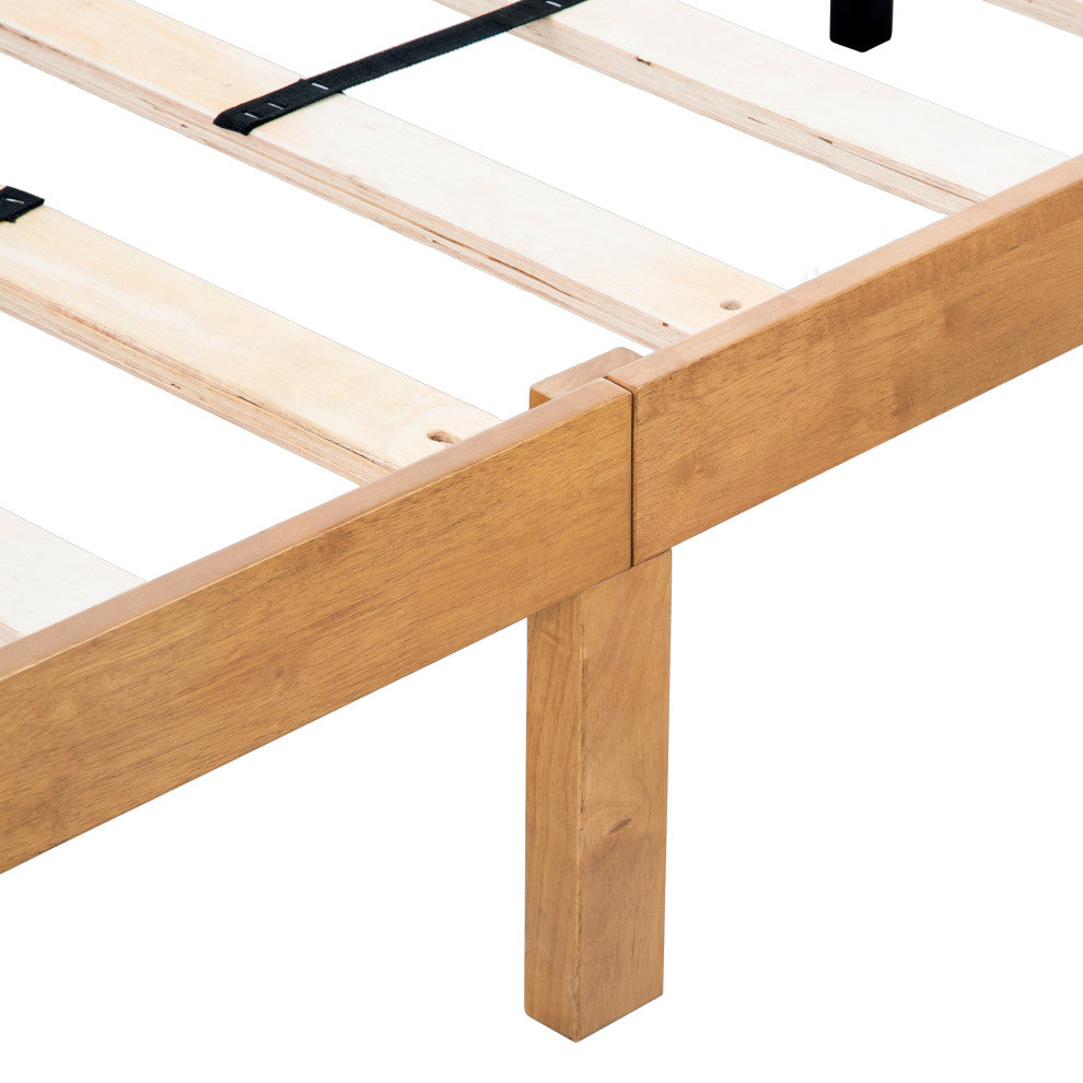Gewnee Queen Size Wood Platform Bed Frame