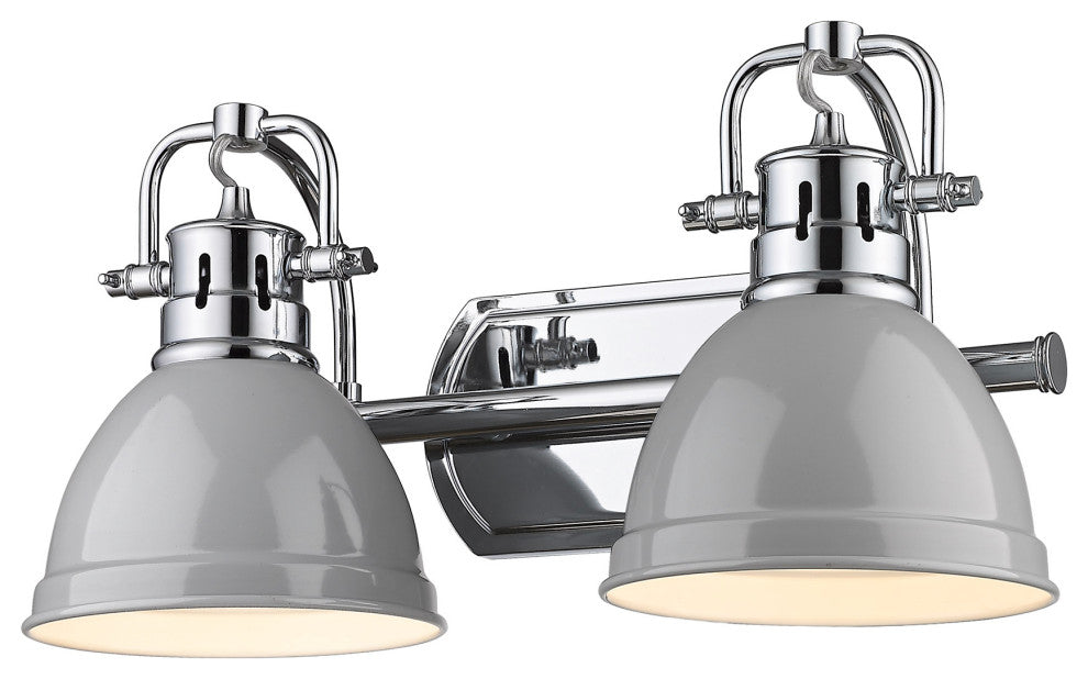 Duncan 2 Light Bath Vanity With Gray Shades Shade
