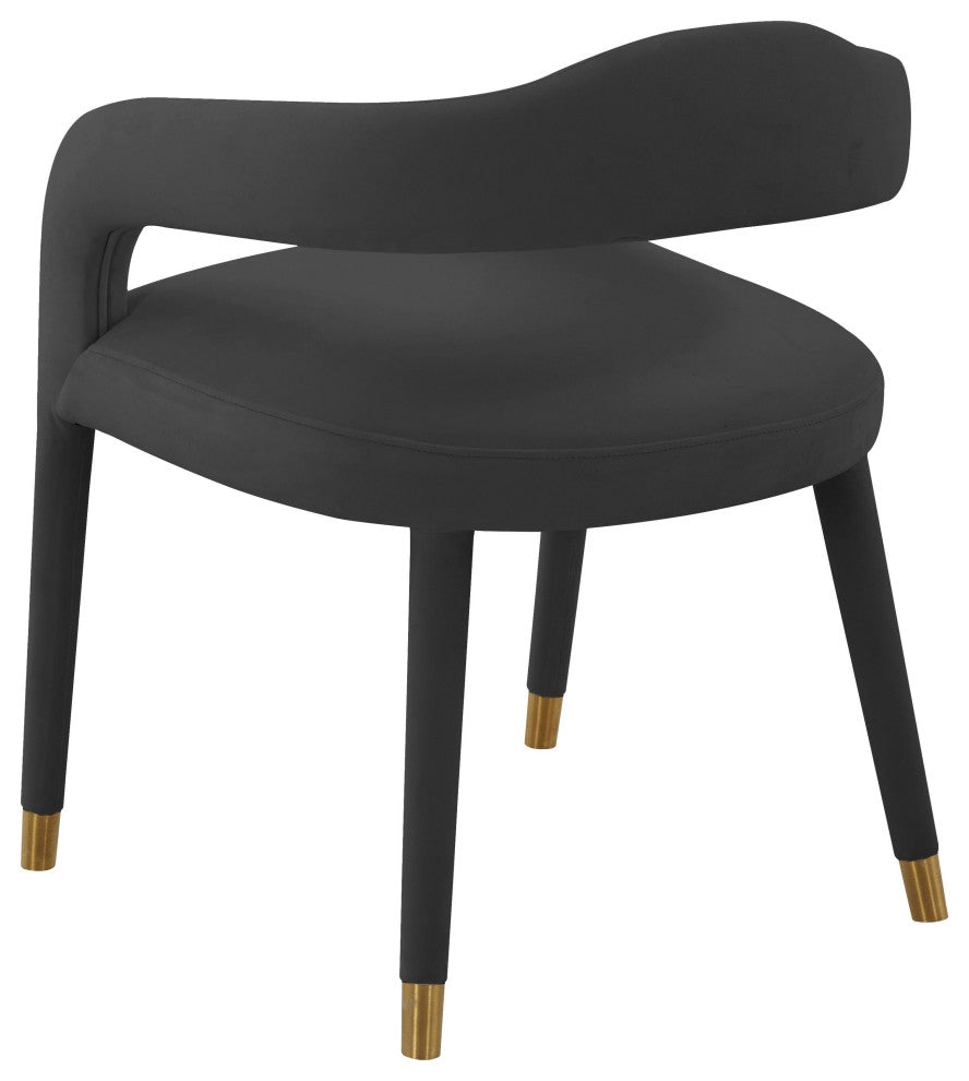 Lucia Black Velvet Dining Chair