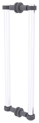 Clearview 18" Back to Back Groovy Accent Shower Door Pull, Matte Gray