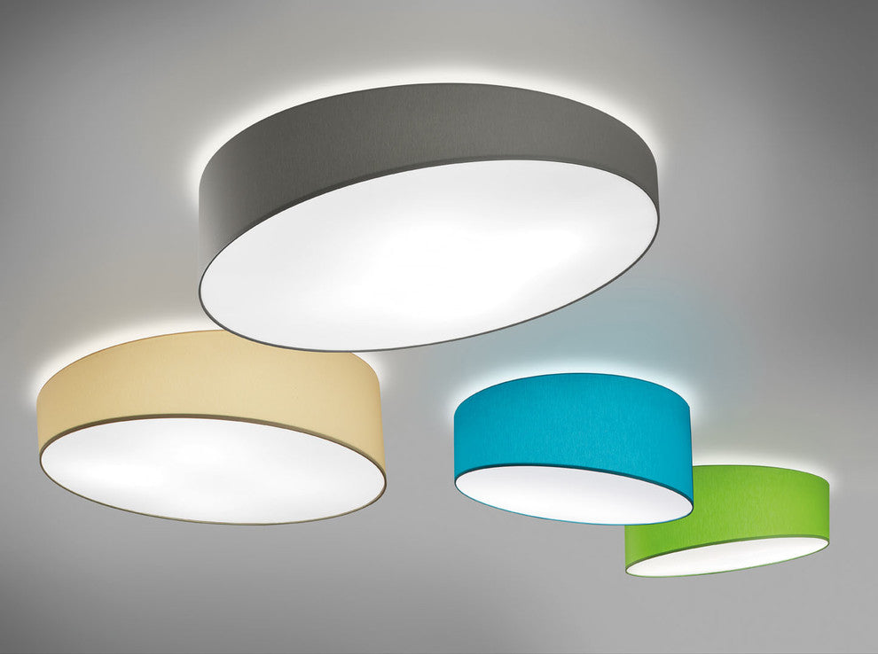 Pank Ceiling Light, Gray and White, 24"